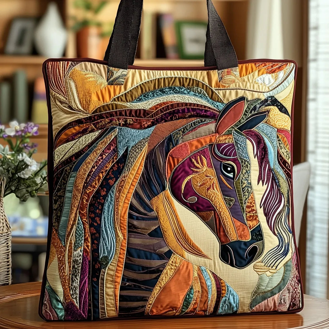 Bolso de Mujer con caballo mosaico multicolor – Dos Tamaños