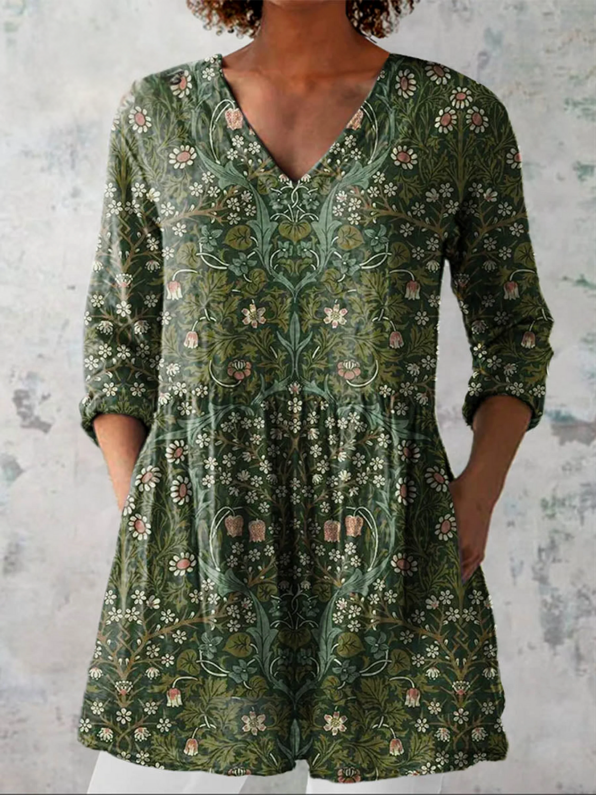 Julie | Blusa larga con escote en V