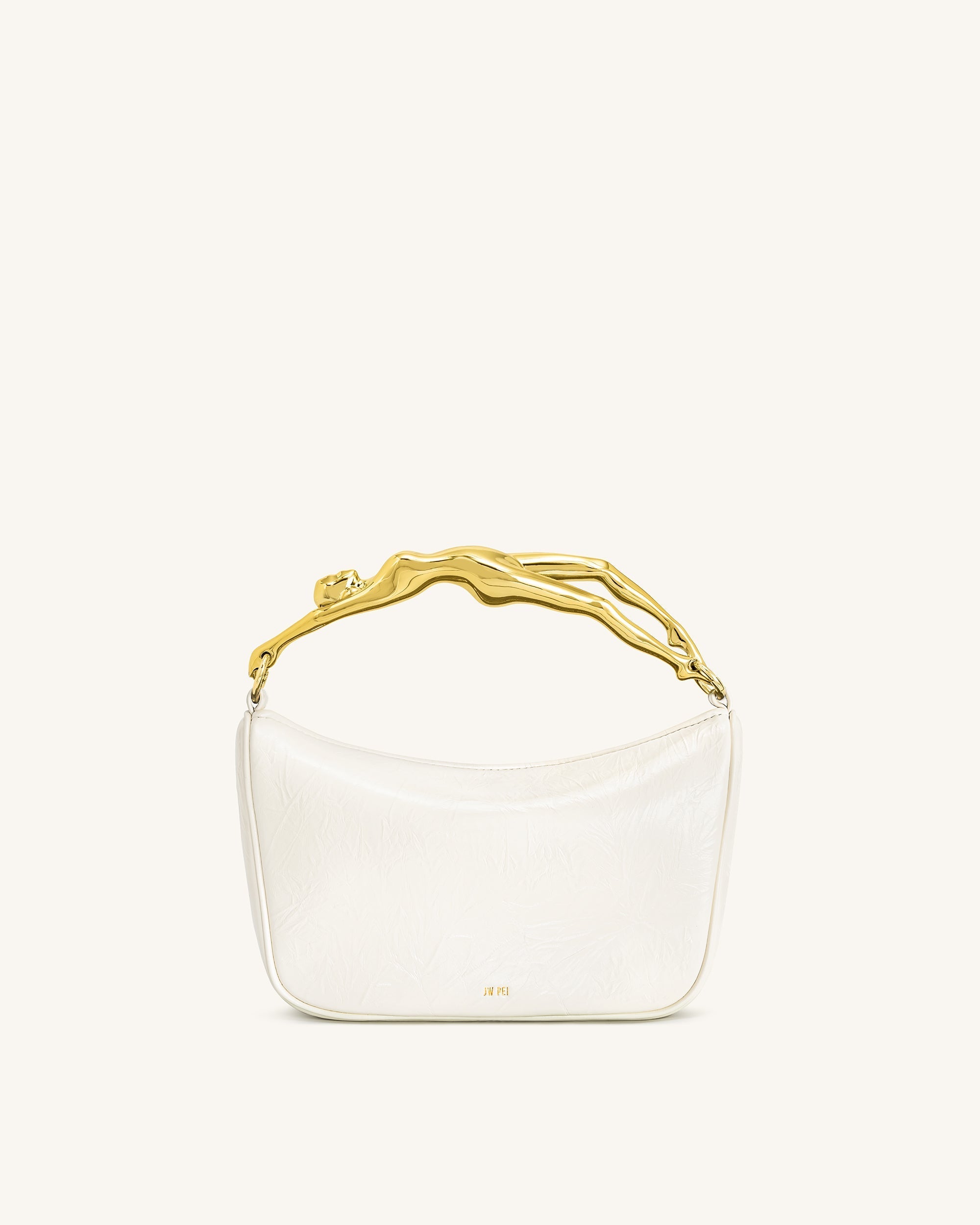 Bolso de mano con mango en forma humana Jenny - Blanco