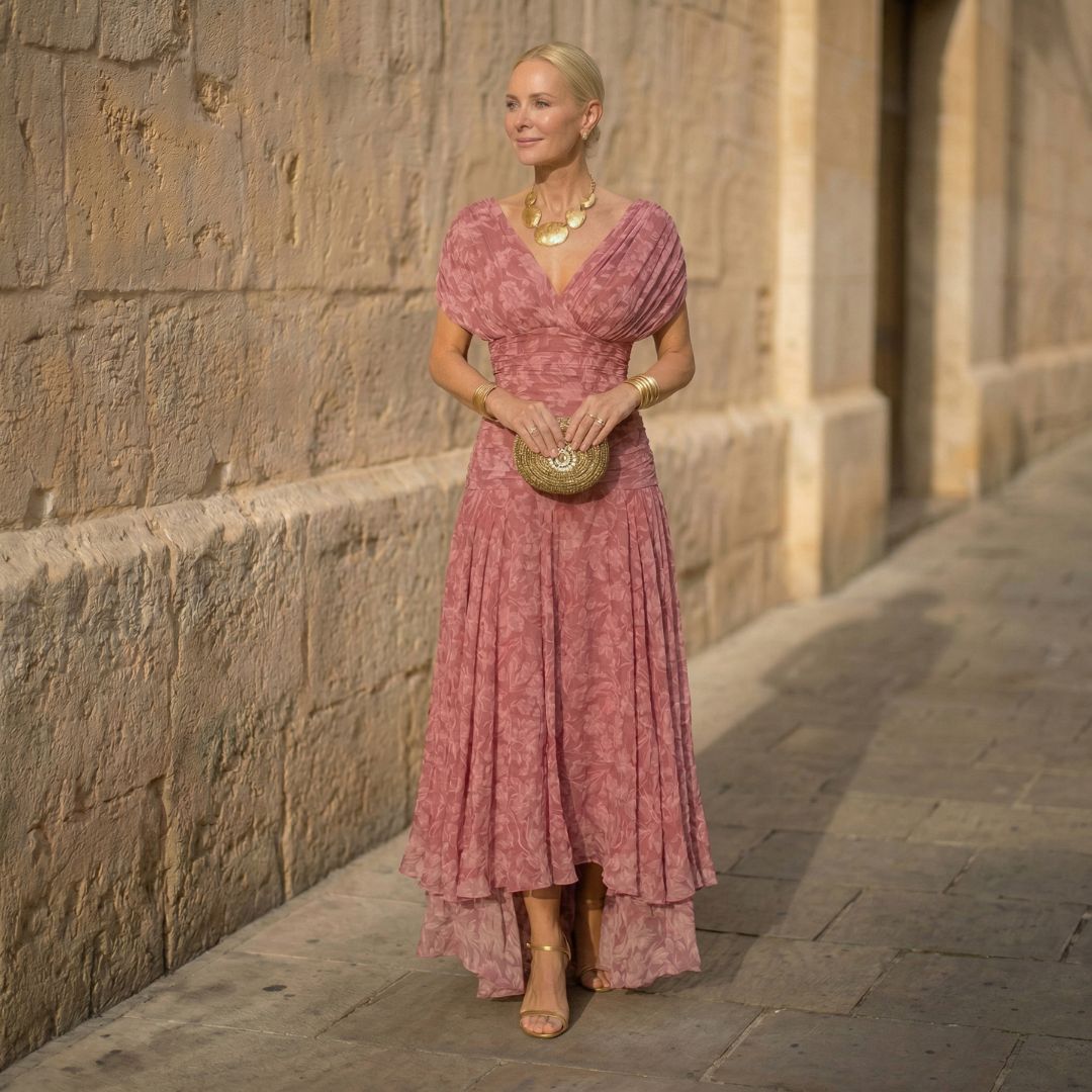 Iga™ – Vestido rosa vaporoso