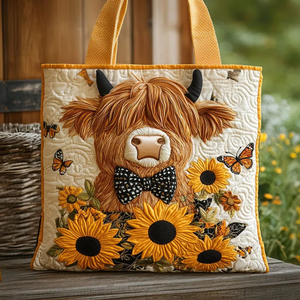 Bolso Artesanal vaca y girasoles – Idea de Regalo