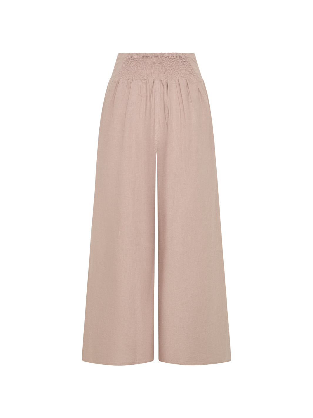 Pantalón Portillo de Lino Francés Rosa Té