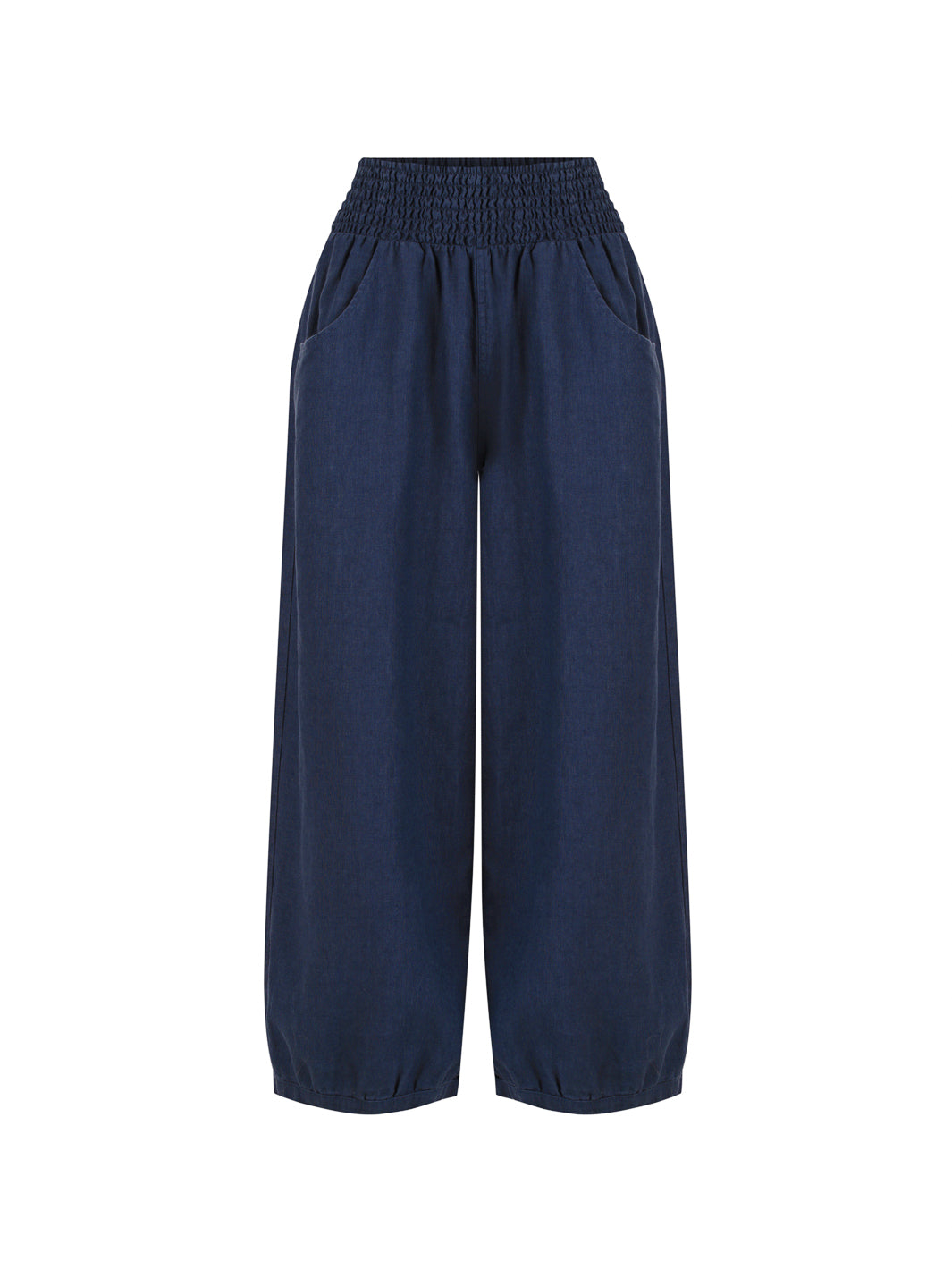 Pantalón Sadhu de Lino Francés Azul Marino