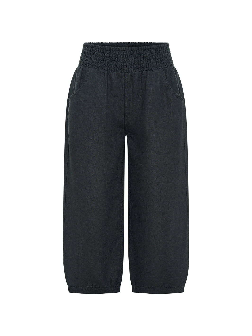 Pantalón Cropped Marrakech de Lino Francés Antracita