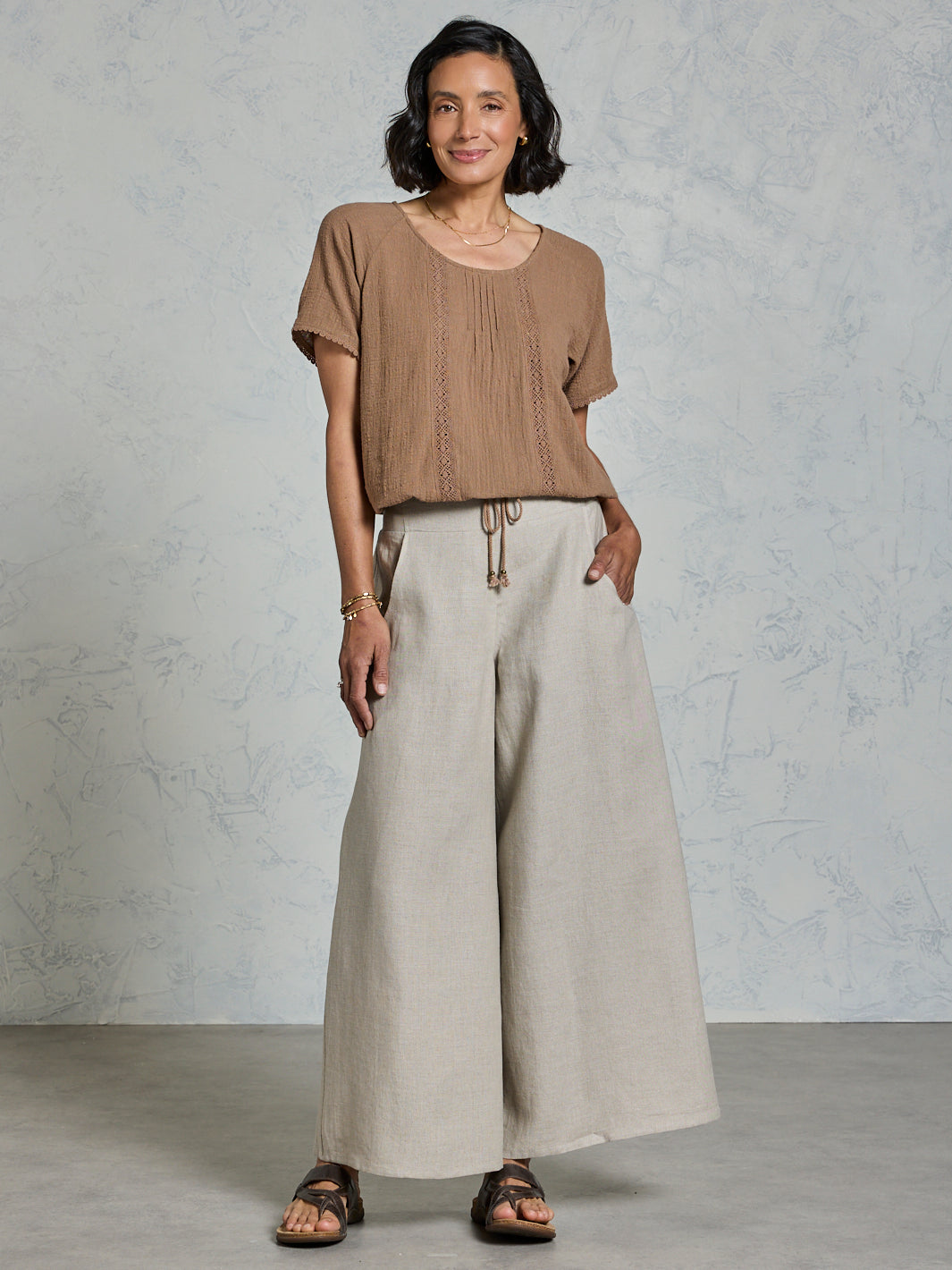 Blusa Daisy de Algodón Orgánico Canela