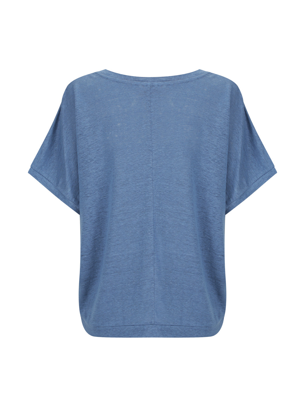 Camiseta Iris de Punto de Lino Azul Egeo