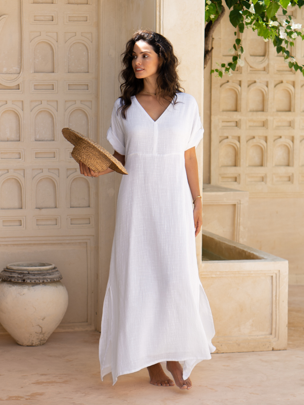 Vestido Catalina de Algodón Blanco - BELLAVERA
