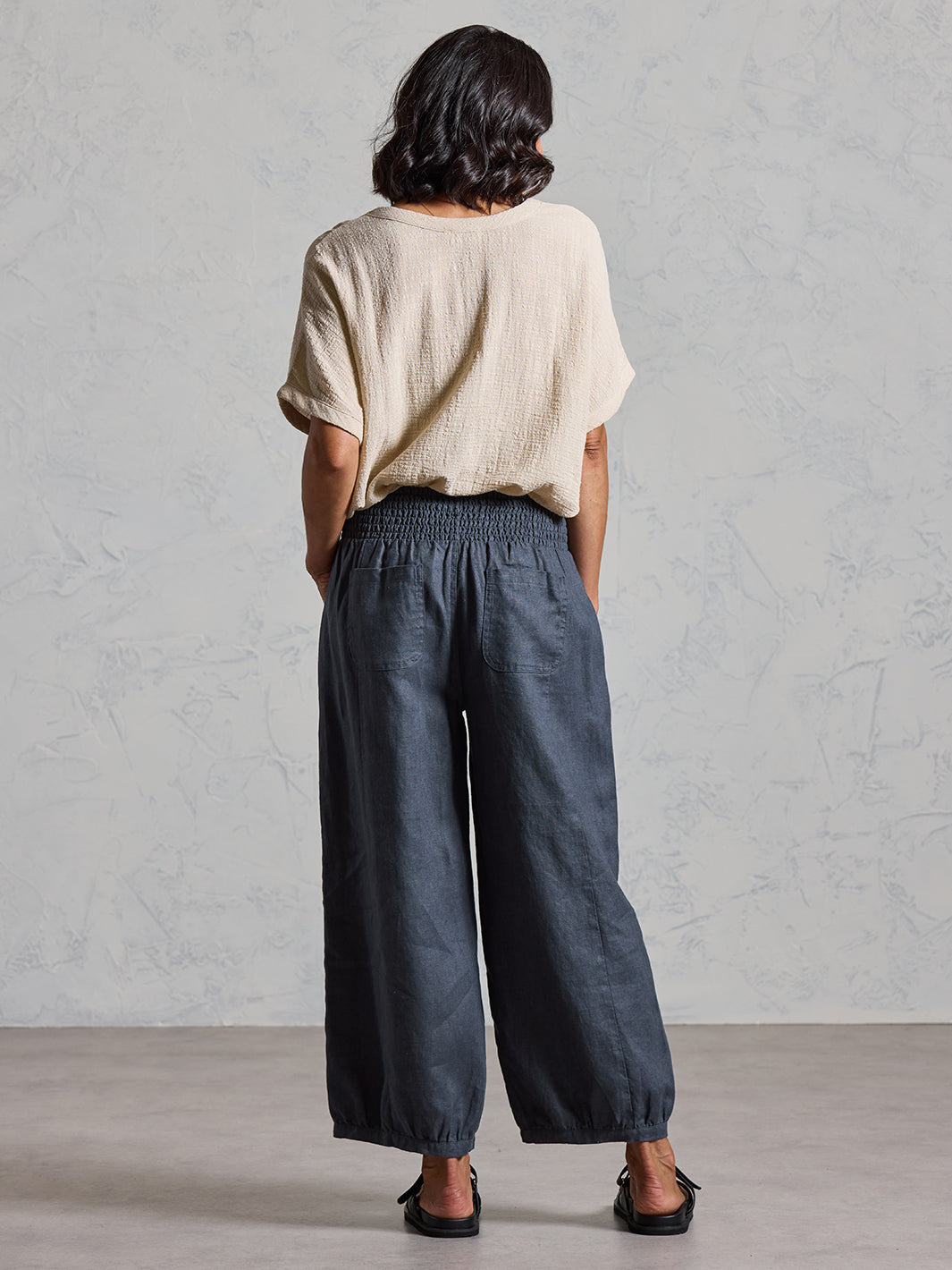 Pantalón Sadhu de Lino Francés Antracita