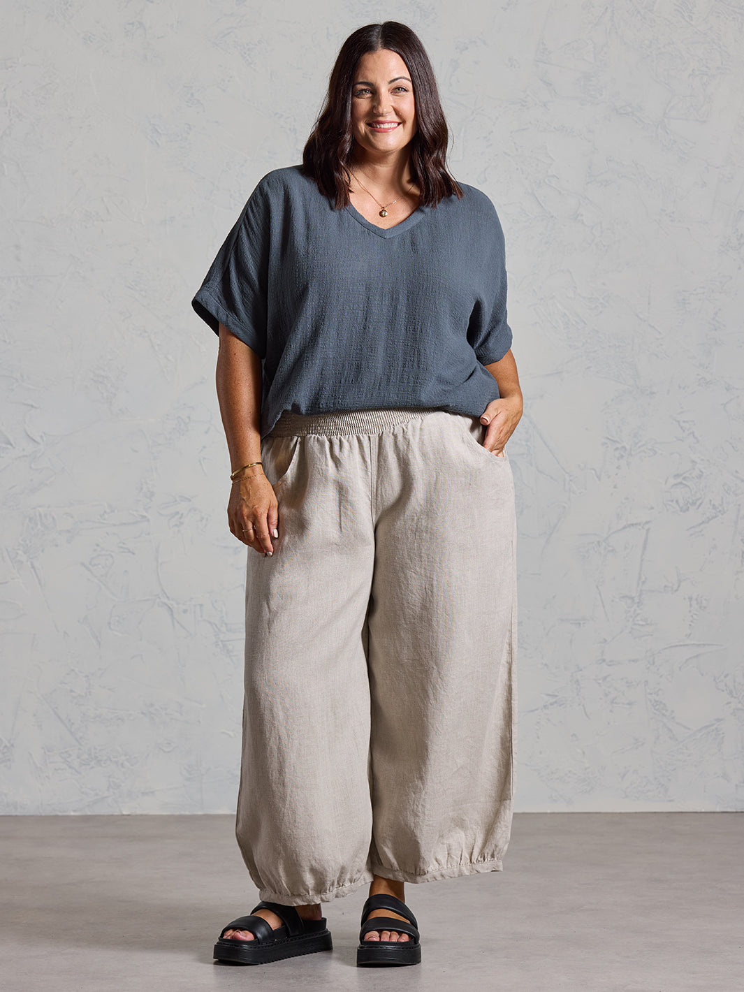 Pantalón Sadhu de Lino Francés Avena