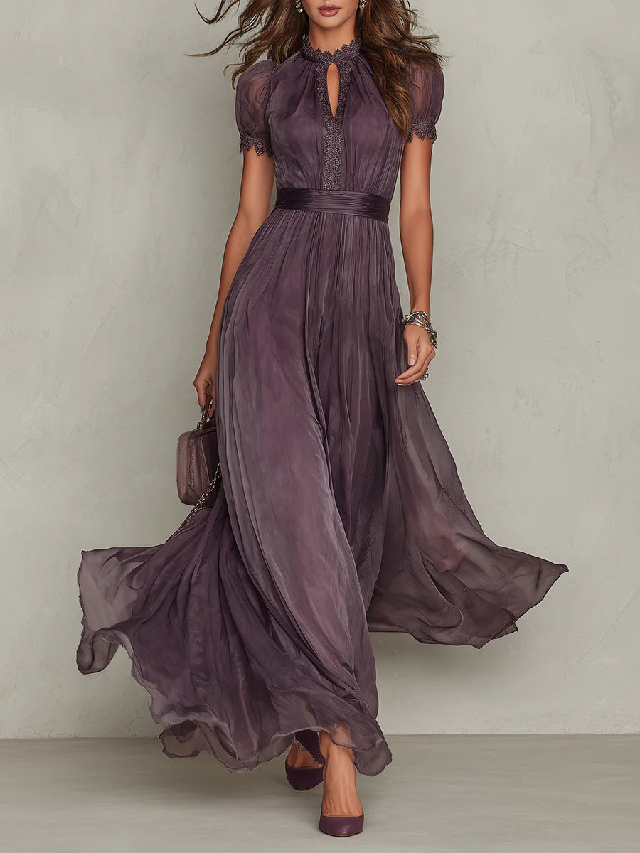 Vestido Largo Flavia en Tejido de Lujo