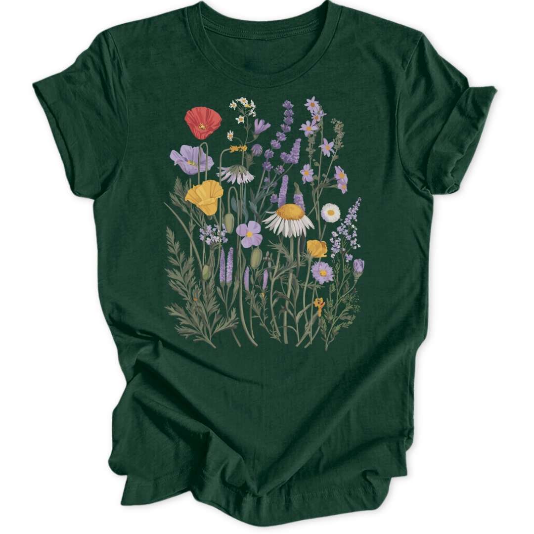 Camiseta Unisex Flores Art Nouveau