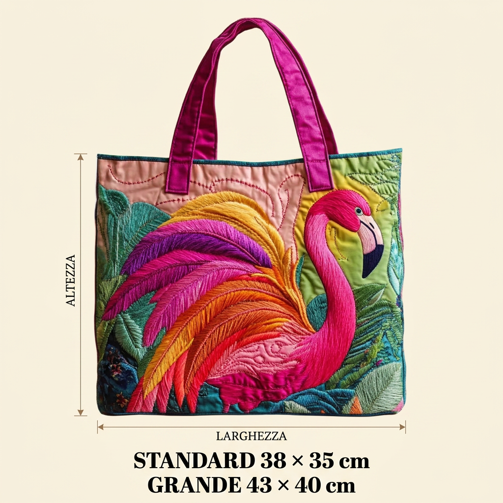 Bolso Artesanal flamenco arcoíris – Idea de Regalo