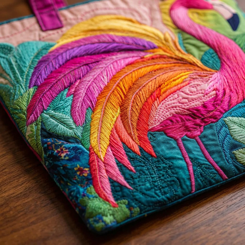 Bolso Artesanal flamenco arcoíris – Idea de Regalo