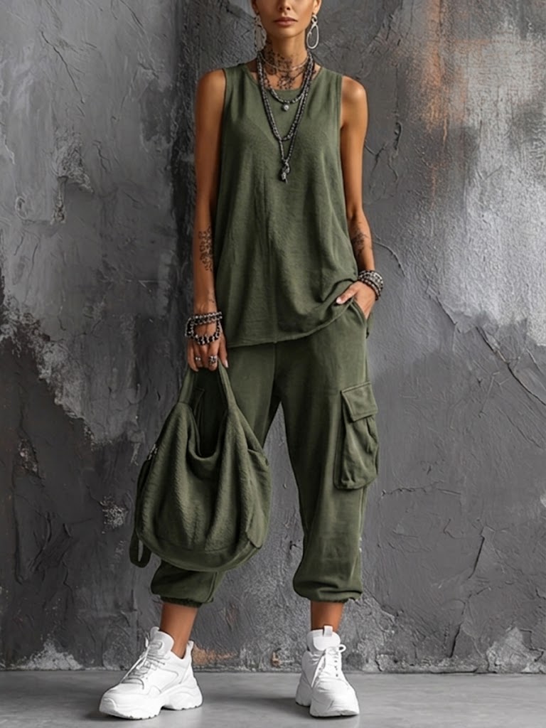 Valentina | Conjunto Casual Suave con Bolsillos