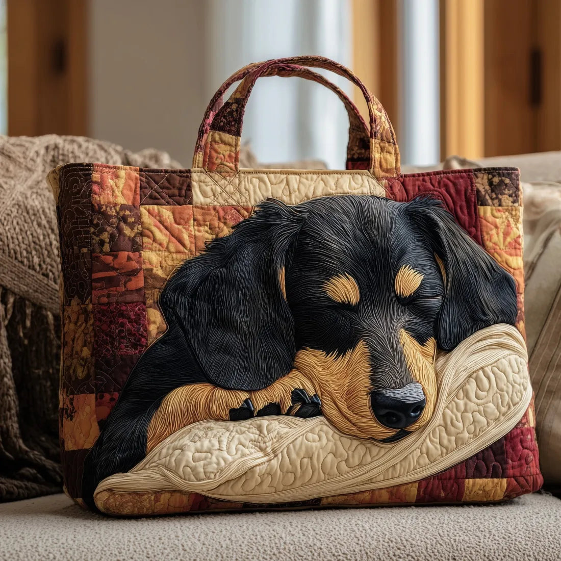 Bolso Acolchado Teckel – Amplio y Ligero