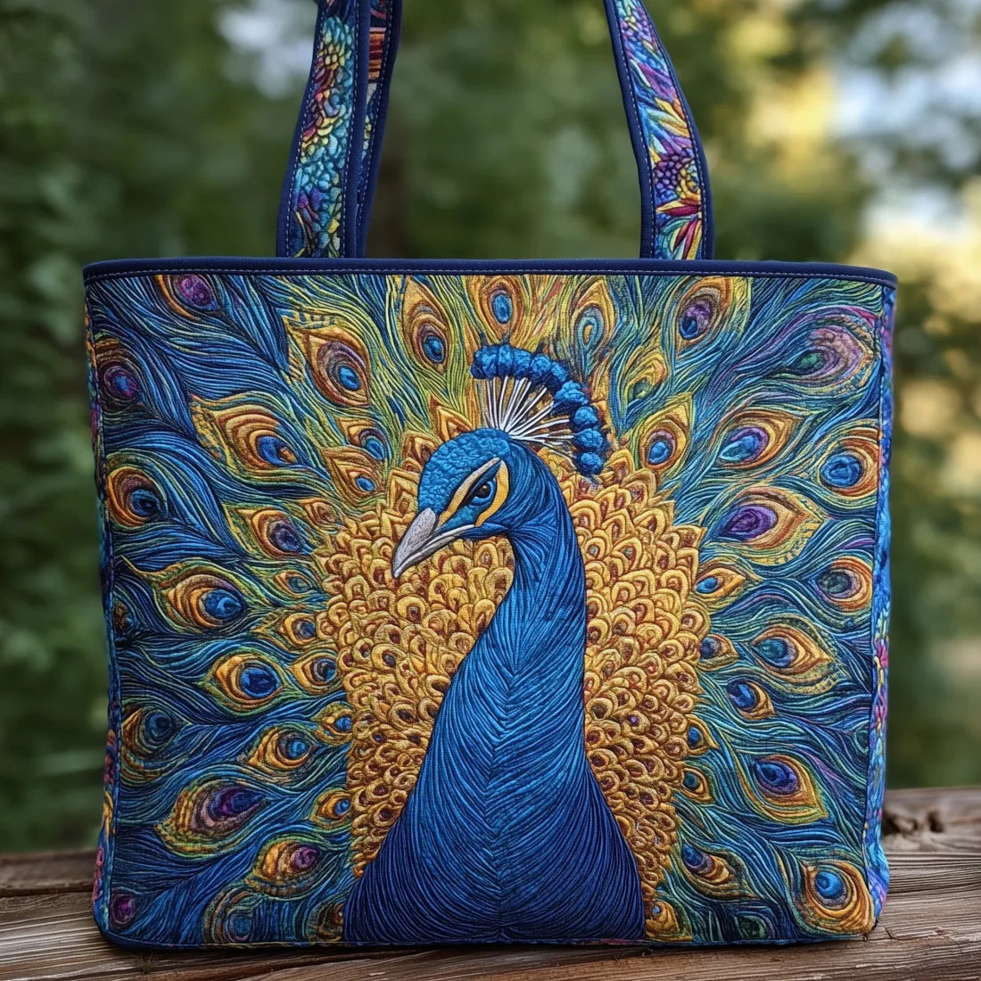 Bolso Acolchado pavo real – Amplio y Ligero