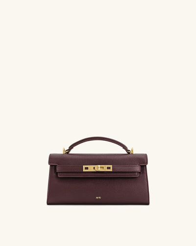 Bolso con asa superior Noor - Borgoña intenso
