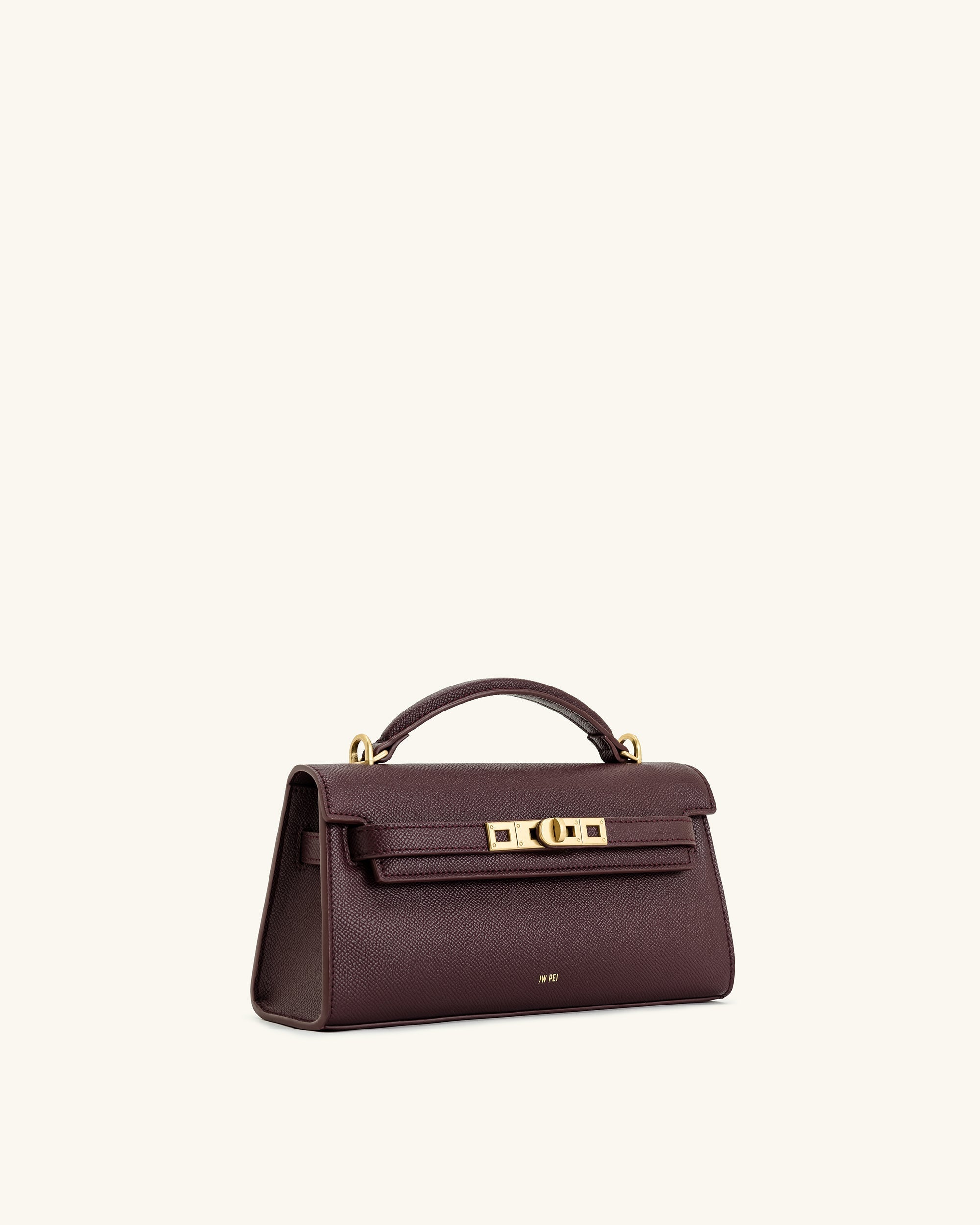 Bolso con asa superior Noor - Borgoña intenso