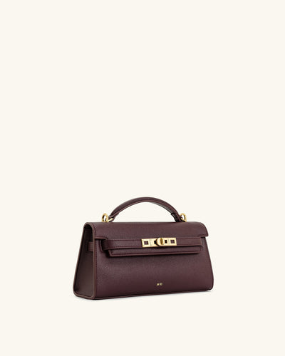 Bolso con asa superior Noor - Borgoña intenso