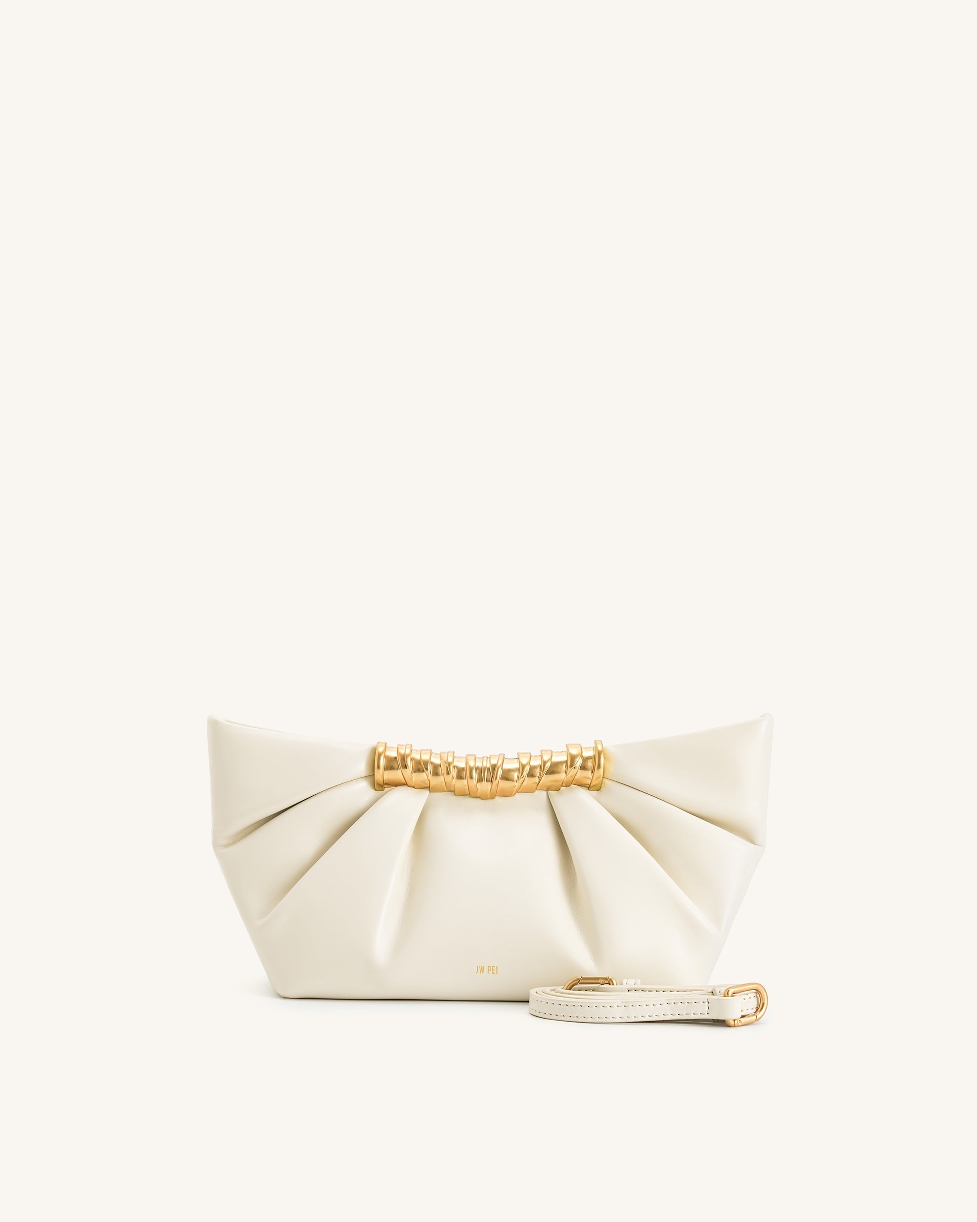 Embrague plisado Leia - Blanco