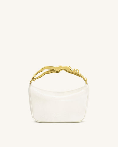 Bolso de mano con mango en forma humana Jenny - Blanco