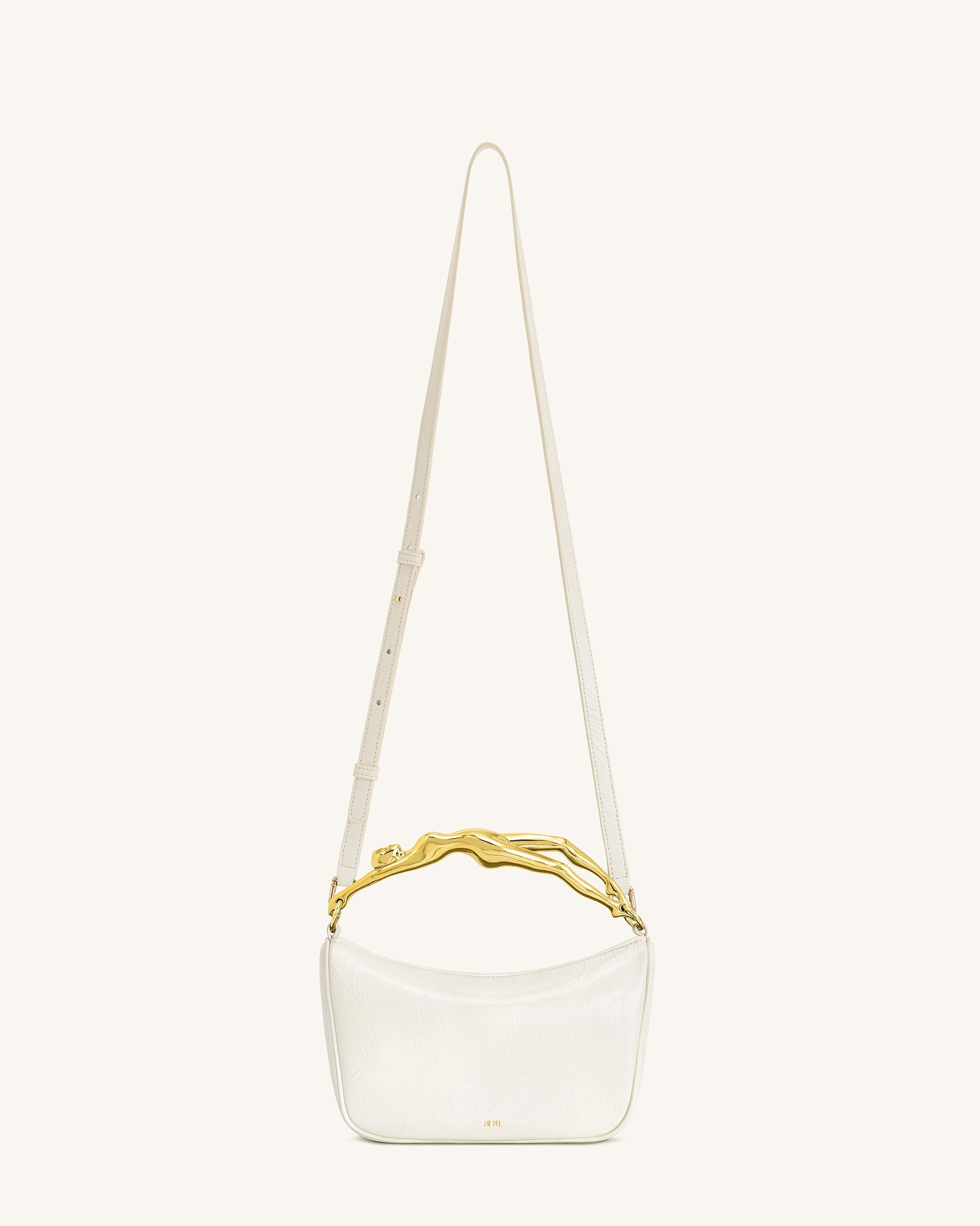 Bolso de mano con mango en forma humana Jenny - Blanco