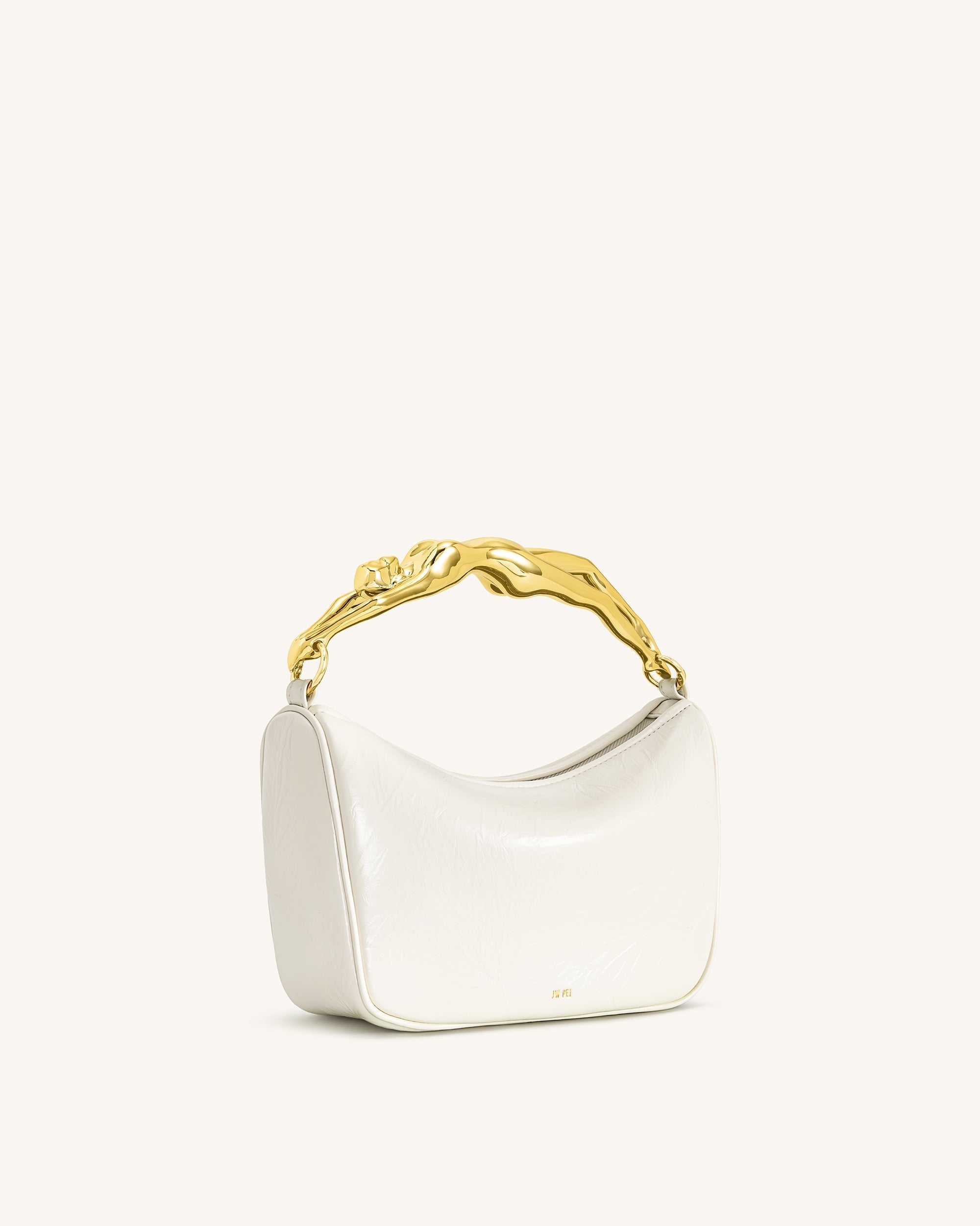 Bolso de mano con mango en forma humana Jenny - Blanco