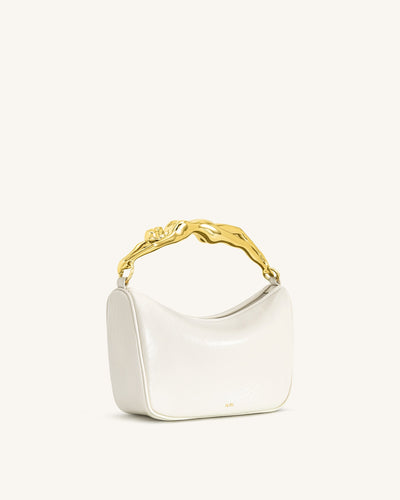 Bolso de mano con mango en forma humana Jenny - Blanco