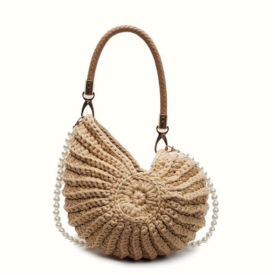 Tea | Bolso Tote Trenzado con Cadena - Camel