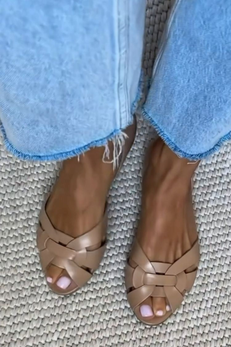 Serafina™ | Sandalias Trenzadas Naturaleza