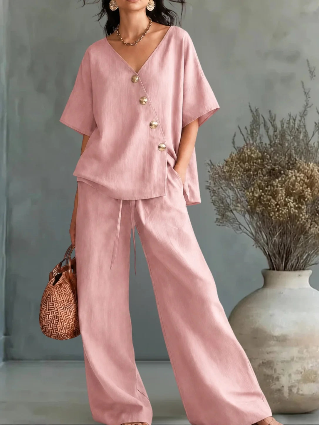 Greta | Conjunto Escote en V con Botones