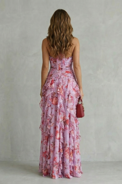 Vestido Largo Elegante con Cuello Halter