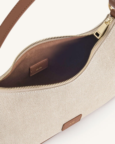 Bolso de hombro Lily - Lona marrón