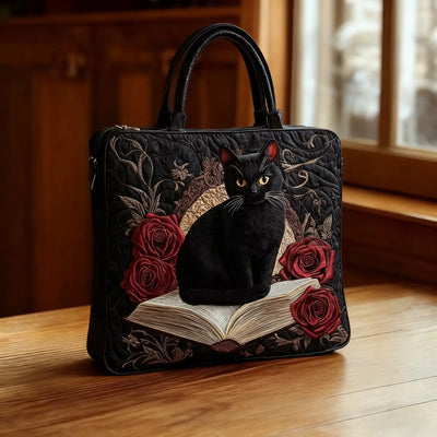 Bolso de Mujer con gato negro y libros – Dos Tamaños