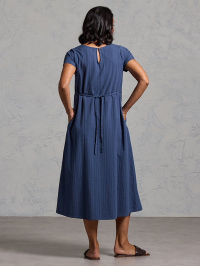Vestido Bettina de Algodón Orgánico Azul Marino