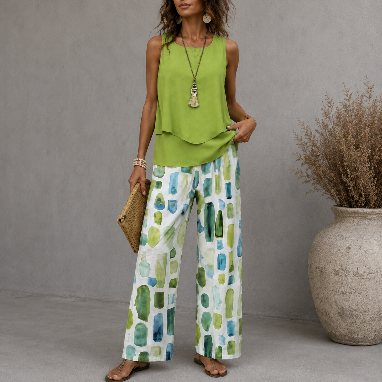 Cecilia | Conjunto Palazzo Floral Fluido