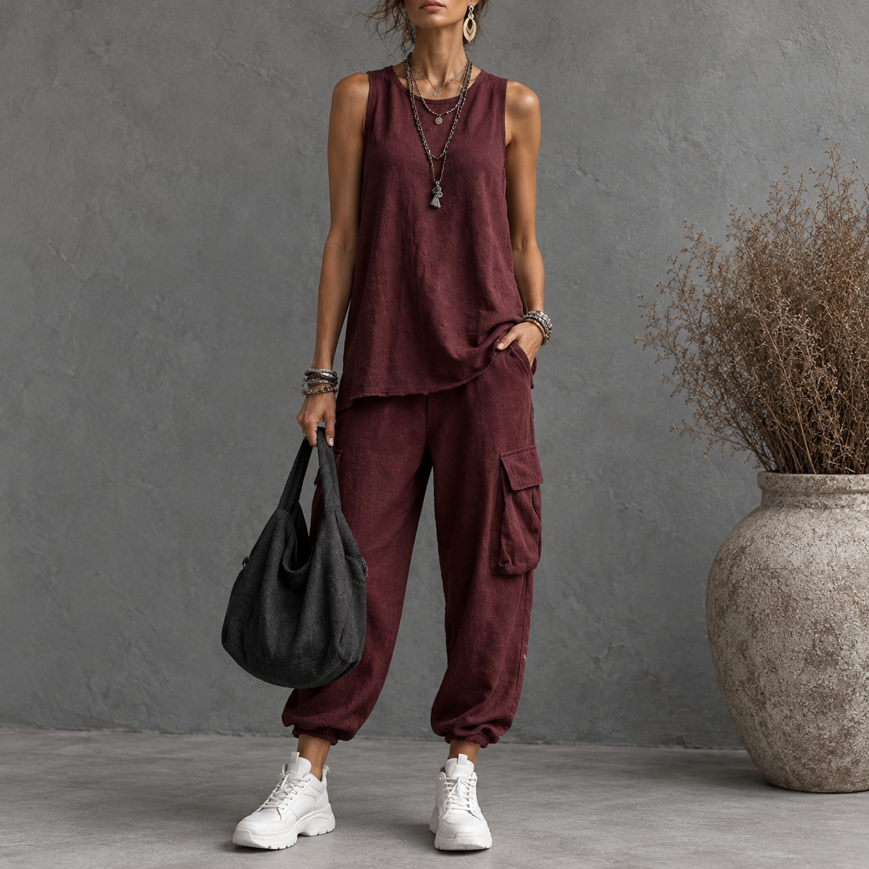 Valentina | Conjunto Casual Suave con Bolsillos