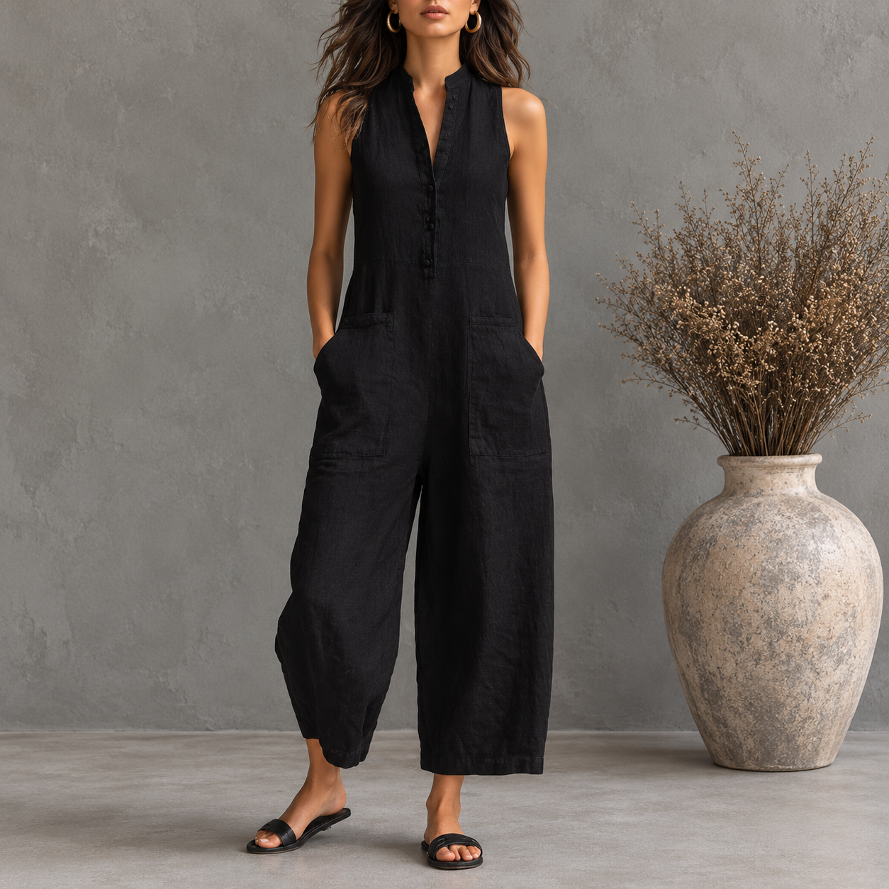 Isabella | Mono Largo Fluido con Escote Halter