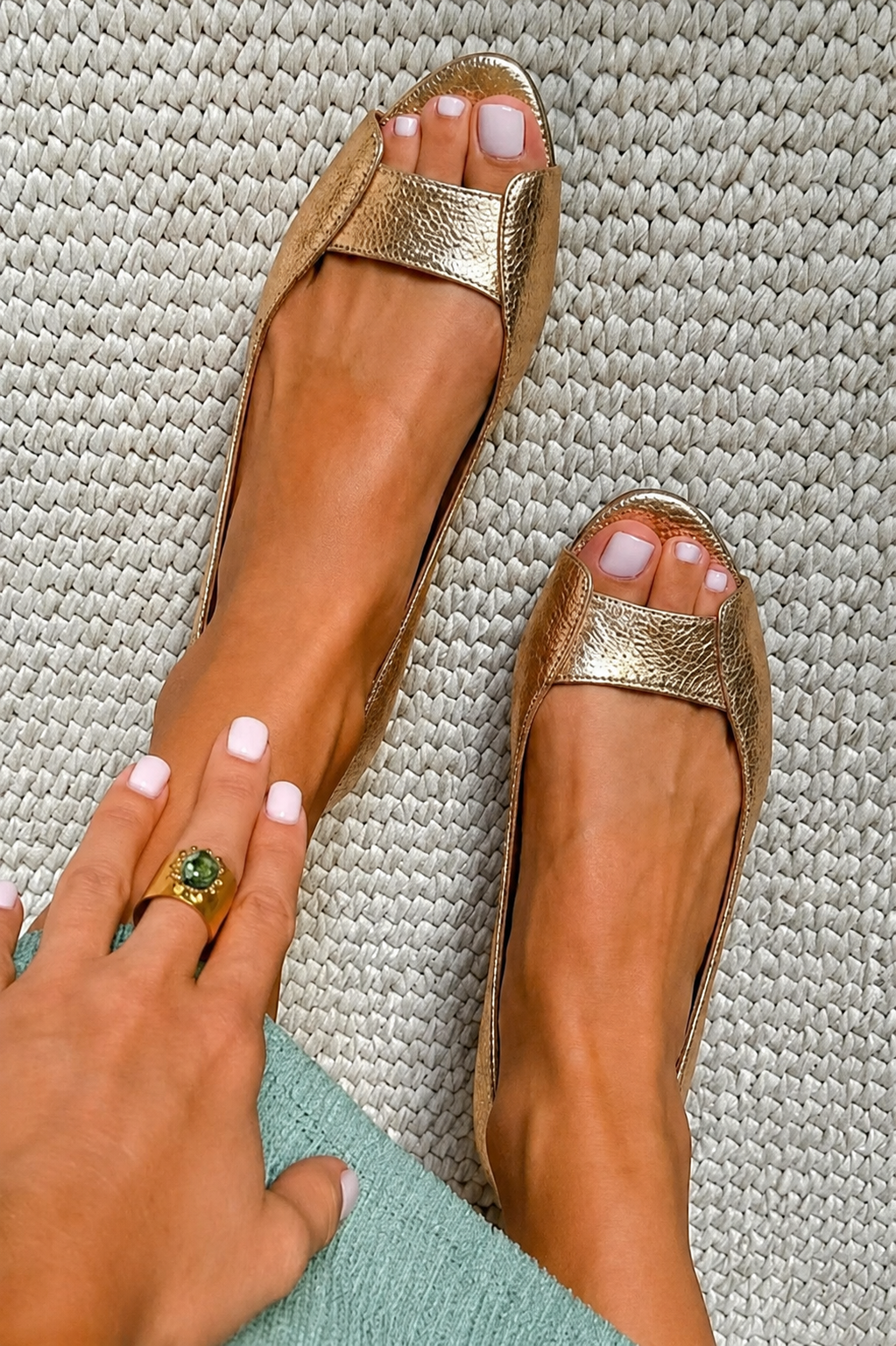 Adelina™ | Sandalias Doradas Comfort Chic