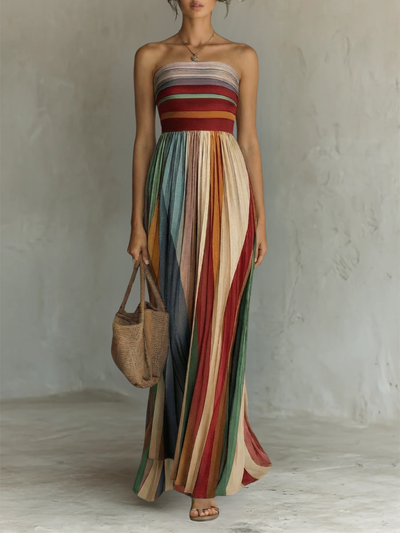 Colombe | Vestido Largo de Colores Sin Mangas