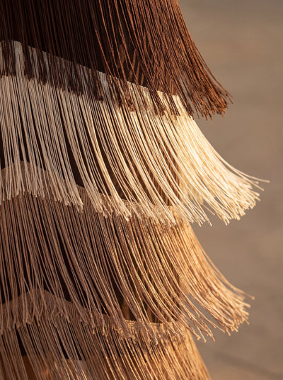 Vestido Evasé de Flecos Elegantes