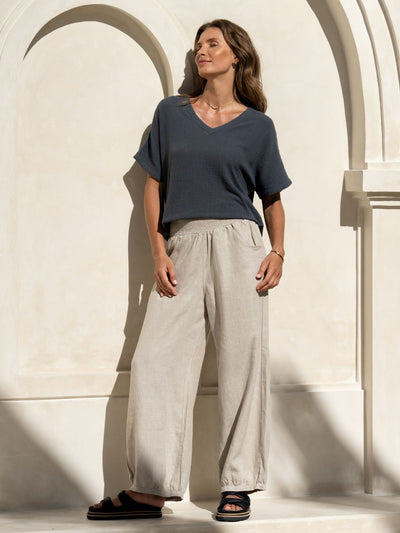 Pantalón Sadhu de Lino Francés Avena