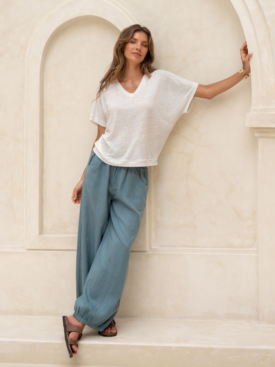 Camiseta Iris de Punto de Lino Coco