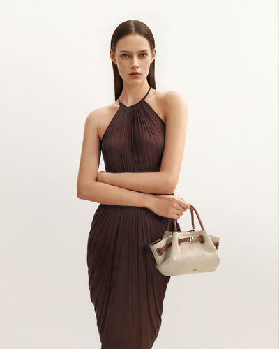 Bolso de mano Hana Mini - Lienzo marrón