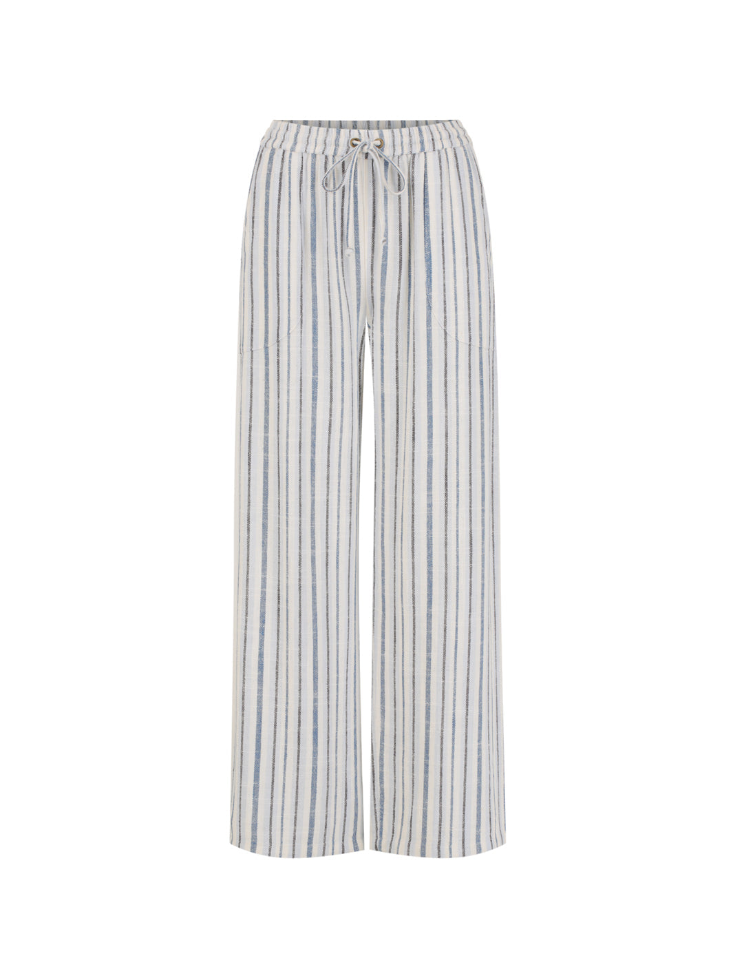 Pantalón Jolie Mezcla de Lino Azul Costero