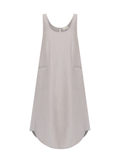 Laurel French Linen Dress Fog
