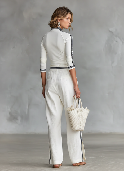 Anne | Conjunto Deportivo 2 Piezas, Cuello Alto y Pantalón