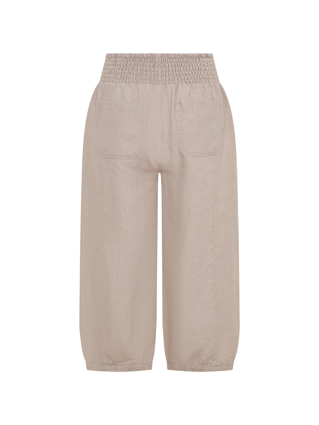 Pantalón Cropped Marrakech de Lino Francés Avena