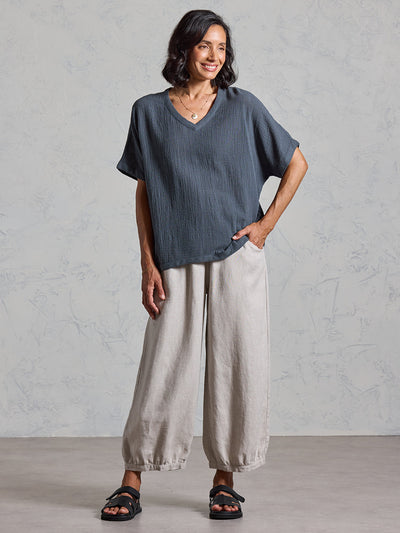 Montego Cotton Top Charcoal