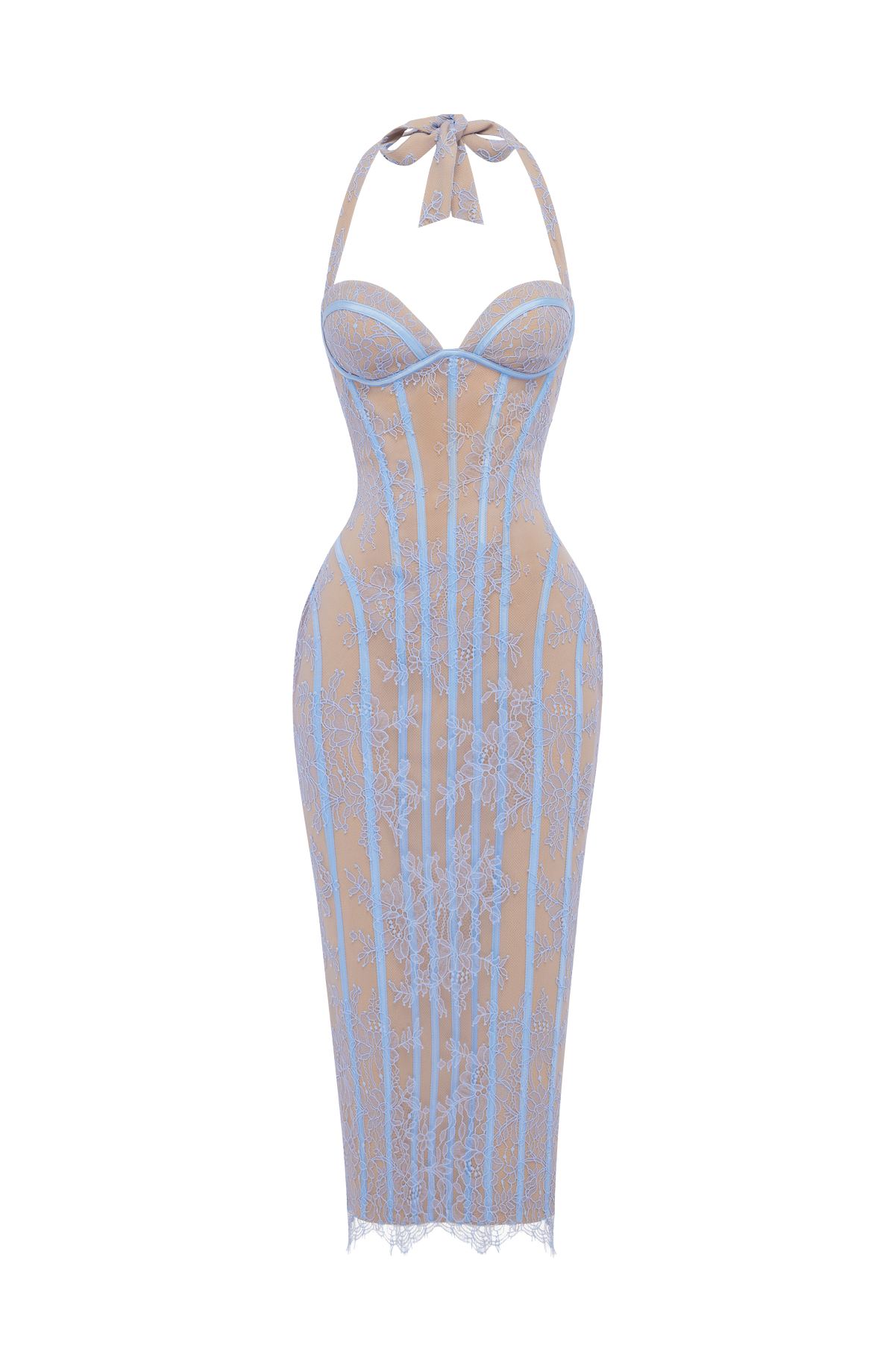 Rosa - Vestido maxi con corset